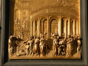 Détail de la porte de baptistère