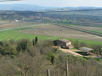 Fields of valley seen from Poggio Cavaliere