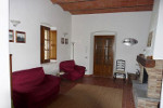 Fireplace room in winter time