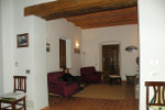 Fireplace room - Maria on sofa