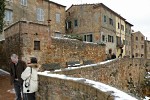 a winter view town wall