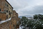 town wall in winter