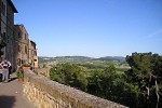 town wall in summer