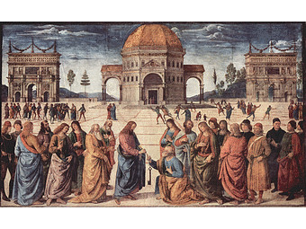 Jesus Christ gives the Keys of Heaven to Saint Peter - Sistine Chapel - Vatican